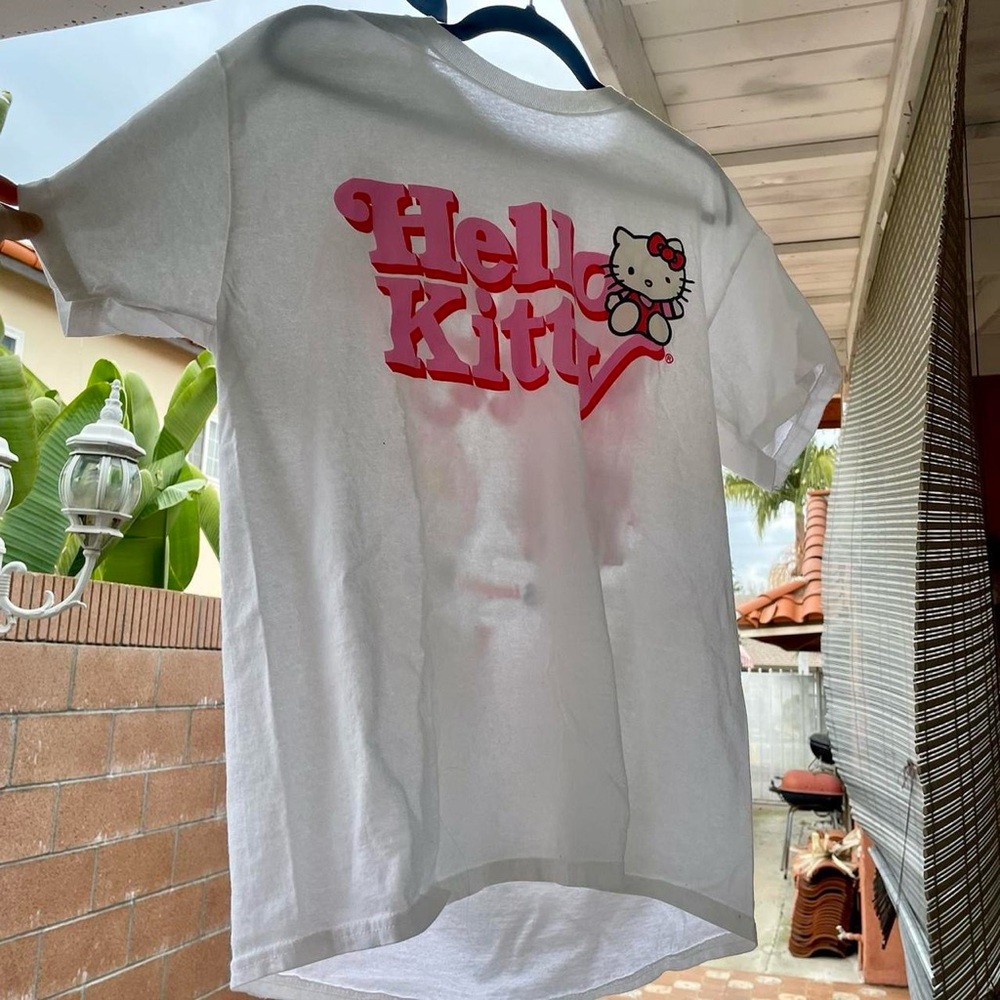 White Hello Kitty short sleeved cotton tshirt